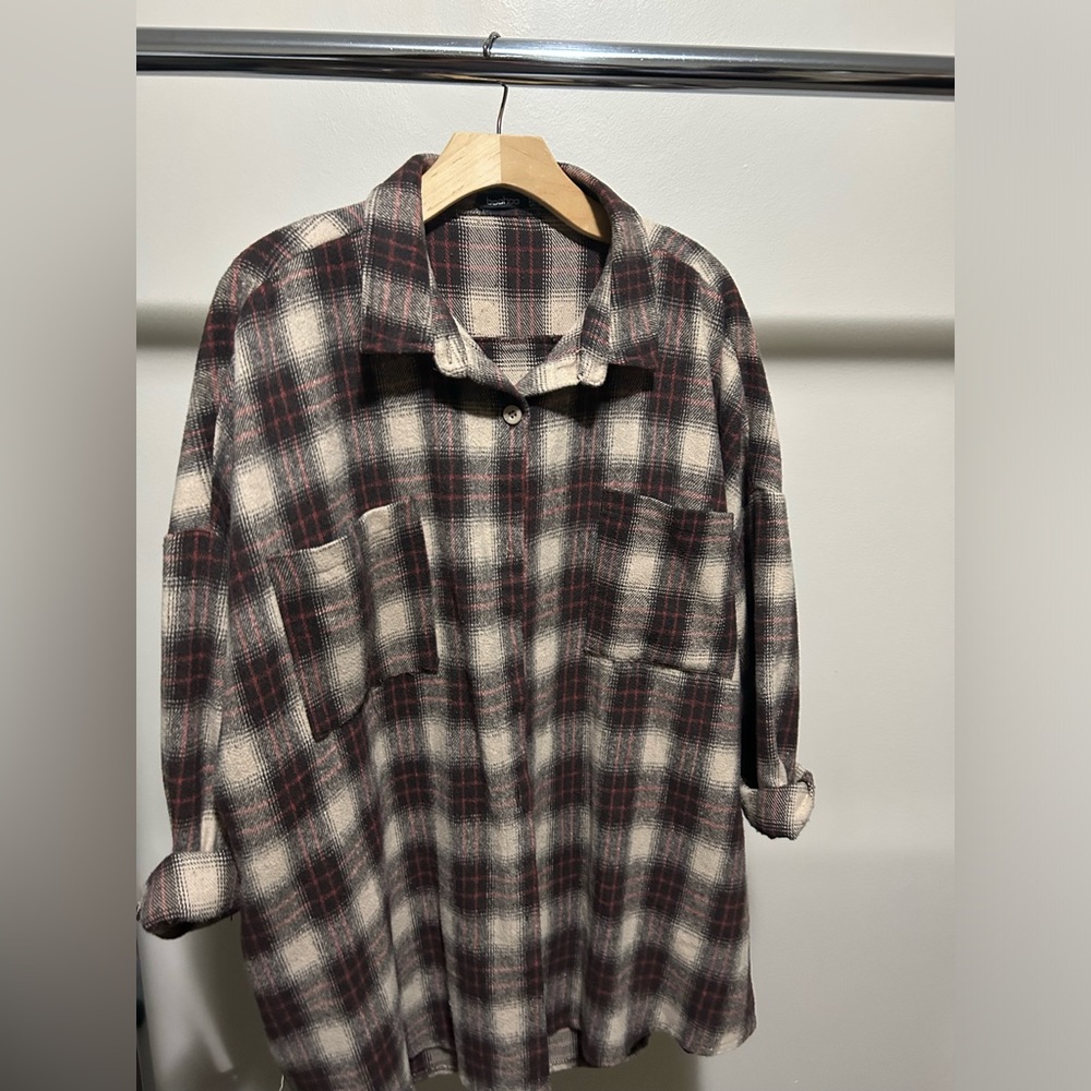 Boohoo Oversized Plus Size Flannel